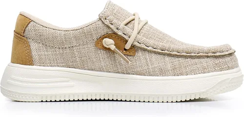 Miniatura 4 de Blikcon Zapatos náuticos casuales para niños y niñas, mocasines ligeros con cordones (bebéniño pequeñoniño grande)