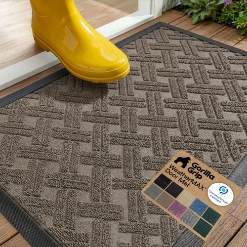 Miniatura 73 de Gorilla Grip - Tapete WeatherMax todoterreno 100% impermeable, caucho natural, resistente a manchas y decoloración, perfil bajo, interior y Grafito