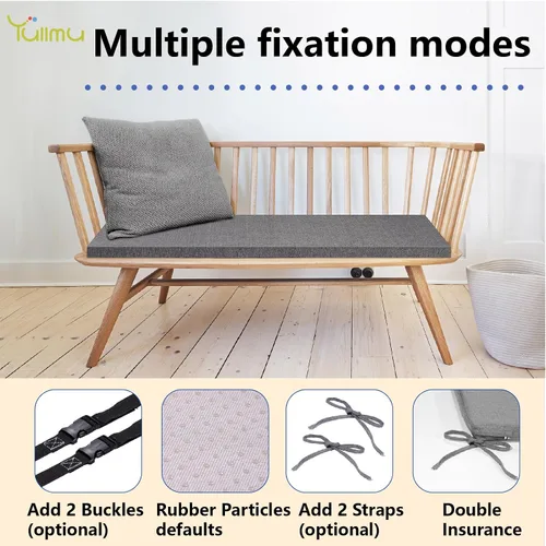 Miniatura 5 de Cojín de banco personalizado, asiento de ventana, silla de patio impermeable para exteriores, silla de piano de interior, espuma 50D