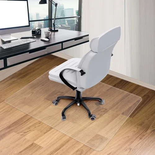 Miniatura 6 de Alfombrilla transparente para silla de 36"x48" para suelos de madera dura - Protector de alfombrilla para escritorio de oficina, fácil deslizamiento