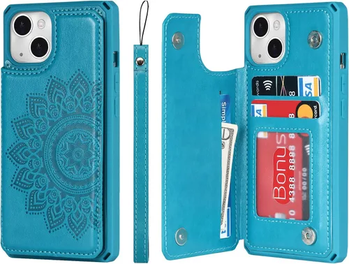 Miniatura 19 de Cavor para iPhone 13 Funda con Tarjetero iPhone 13 Funda Tipo Cartera, para iPhone 13 Funda para Hombres Mujeres, Fundas para iPhone 13 Funda