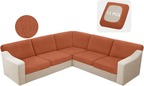 Miniatura 60 de HDCAXKJ - Fundas impermeables para cojín de sofá modular, fundas elásticas para cojín de sofá de esquina, fundas protectoras de muebles de jacquard