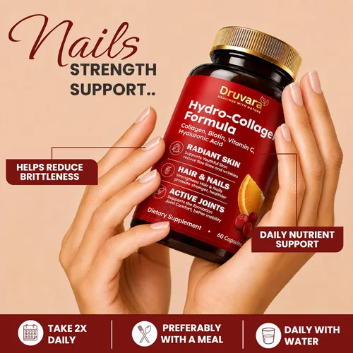 Miniatura 4 de Colágeno hidrolizado con biotina y vitamina C Pastillas de colágeno para hidratación de la piel, comodidad de las articulaciones y cabello y uñas
