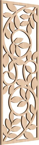 Miniatura 60 de 9 3/8"W x 24 3/8"H x 1/4"T Utica Decorativo Fretwork Madera Paneles de Pared, Abedul