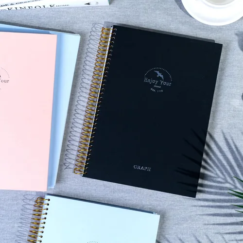 Miniatura 6 de FLYING EAGLE Cuaderno de gráficos grande de 8.5 x 11 pulgadas, cuadrícula gráfica en espiral, 210 páginas, cuaderno gráfico de tapa dura, cuaderno