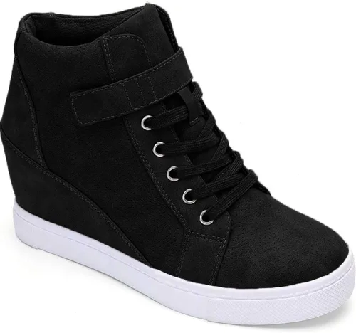 Miniatura 8 de Athlefit - Tenis de mujer con agujetas y cuña Alta moda, Botines al tobillo