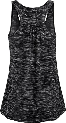 Miniatura 67 de Cestyle - Camiseta sin mangas para mujer, cuello redondo, corte holgado, para entrenamiento