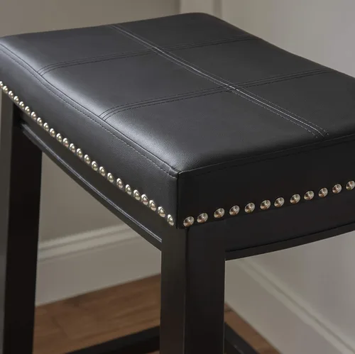 Miniatura 13 de Linon Claridge Taburete de bar, de 32 pulgadas., Madera, Negro