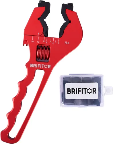 Llave AN ajustable de aluminio AN sin marcas para accesorios de manguera 3AN-12AN con abrazaderas de mordaza de tipo hexagonal reemplazable y Rojo