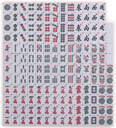 Miniatura 6 de Yellow Mountain Imports Juego de 166 azulejos de Mahjong americano, Huntington (sólo juego)