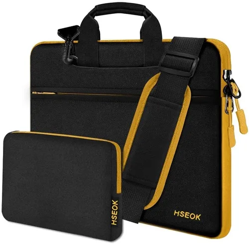 Miniatura 10 de Hseok Bolsa de hombro delgada para laptop de 13-14 pulgadas Bolso de mano con funda pequeña compatible con MacBook Pro de 14 pulgadas M4/M3/M2/M1