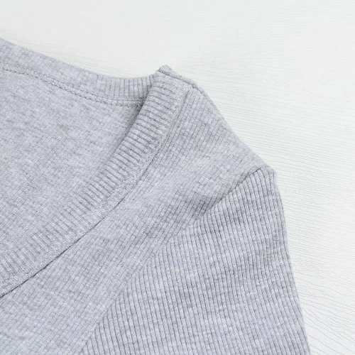 Miniatura 2 de PALINDA Camiseta básica de verano de manga corta con cuello redondo para mujer