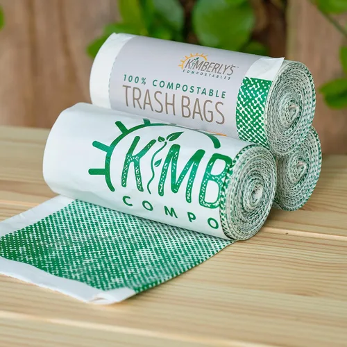 Miniatura 8 de KC's - Bolsas de basura biodegradables pequeñas compostables de 3 galones, 25 unidades Bolsas de compost desechables extra duraderas con cierre