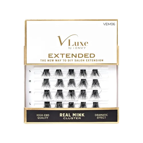Miniatura 14 de VLuxe by iEnvy Extended Collection: Kit de iniciación de extensión de pestañas con 10 pares de alargamiento natural, aplicador y unión y sello
