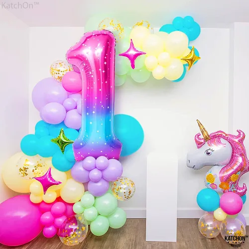 Miniatura 1415 de KatchOn, Globo grande azul número 2 de 40 pulgadas Decoraciones de cumpleaños de Baby Shark para niño de 2 años Globo azul número 2 Globo