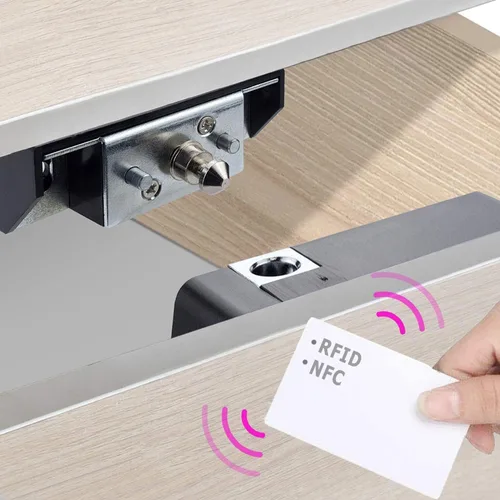 Cerradura electrónica RFID para gabinete, cerraduras de cajón NFC inteligentes, cerradura de tarjeta oculta para muebles de madera para gabinetes de