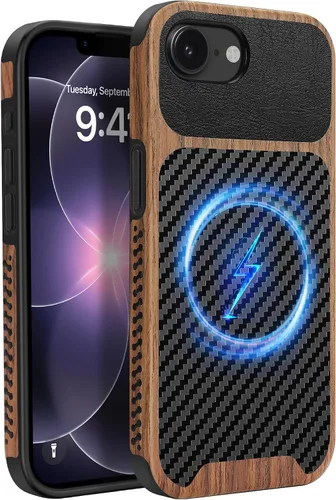 Miniatura 38 de Funda magnética ZZDZZ compatible con iPhone 14 Plus [Compatible con Magsafe] Diseño de cuero premium TPU híbrido a prueba de golpes (Negro)