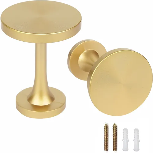 Miniatura 11 de BEL AVENIR Paquete de 2 soportes de metal redondos de metal para cortinas de medallón, ganchos de pared, estilo moderno y simple, decoración