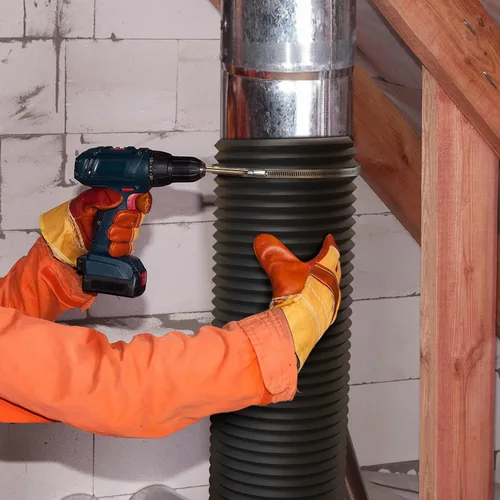 Miniatura 7 de iPower Manguera de ventilación flexible de conducto de aluminio de 3 pulgadas y 8 pies con protección de 4 capas para secadora para calefacción
