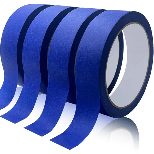 Cinta de pintura azul, cintas de enmascarar, cinta de pintor de primera calidad (88yd=4Rollos*0.94in*22yd), cinta de pintura adhesiva para pintura