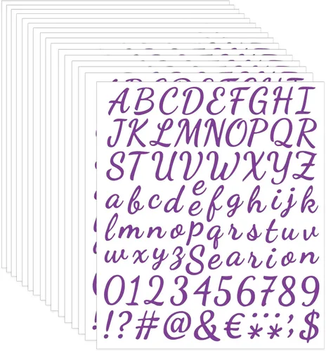 Miniatura 11 de ELANE 1296 piezas de 16 hojas de calcomanías de letras y números, calcomanías de letras impermeables para buzón, letras y números para fuera
