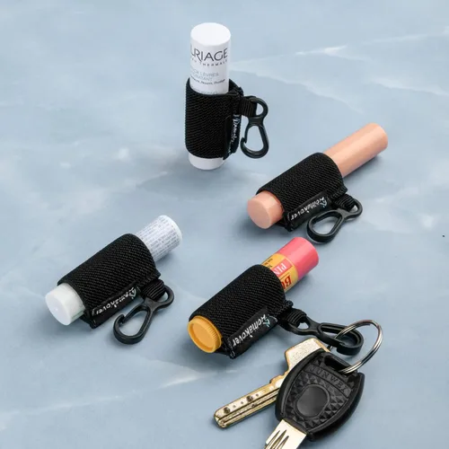 Miniatura 3 de Homakover 12 Pack Compact Chapstick Holder Keychain,Elastic Lip Balm Sleeves with Clip, Fits Most Standard Lip Balm
