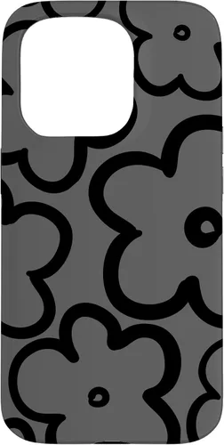 Miniatura 14 de Cute Flower Pattern Wildflower Charcoal Grey Black Floral Case for iPhone 17