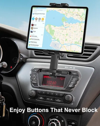 Miniatura 2 de Soporte para tablet con ranura de CD para automóvil, altura ajustable, soporte para tableta de automóvil, reproductor de CD, bandeja de CD ultra