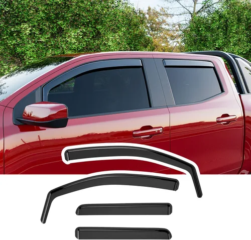 Miniatura 13 de Xipoo Deflector de lluvia compatible con Ford F150 SuperCrew 15-25 Raptor F250 F350 F450 F550 Repuesto para accesorios 15-25 F-150
