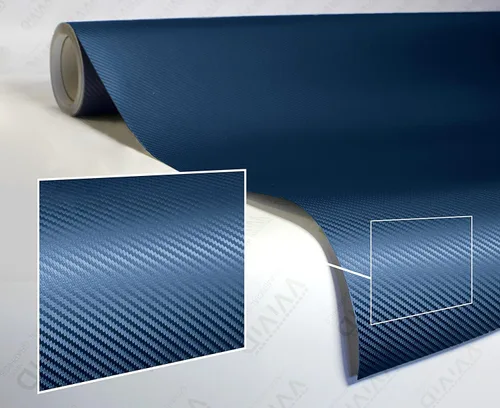 Miniatura 7 de VVIVID XPO Rollo para envolver de vinilo de fibra de carbono, color azul marino con tecnología de liberación de aire, Azul