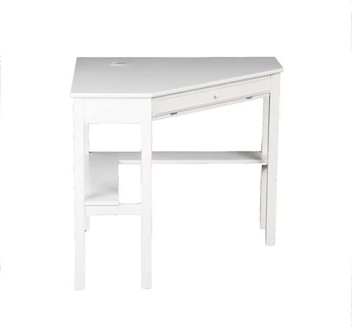 Miniatura 4 de SEI Furniture - Escritorio esquinero para computadora Wardboro - Blanco - Diseño de transición, acabado blanco - Ideal para oficina en casa