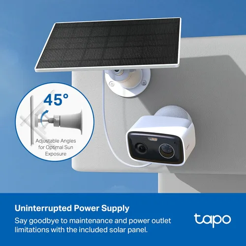 Miniatura 2 de Tapo TP-Link C400 KIT Cámara de batería para exteriores con base de panel solar, inalámbrica, 1080P, detección gratuita de personas/vehículos