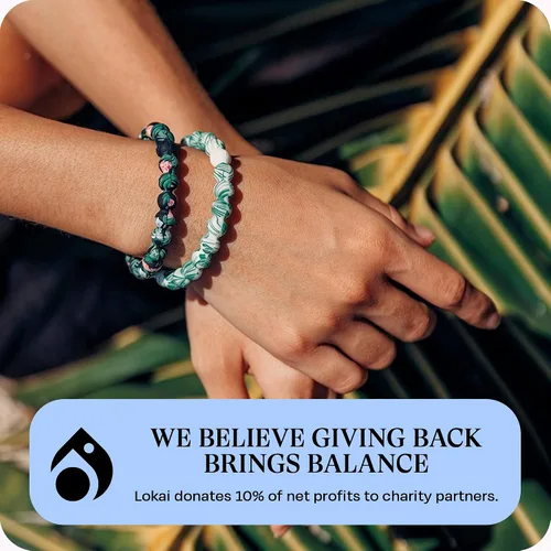 Miniatura 5 de Lokai Pulseras hawaianas de cuentas de silicona para mujeres y hombres, la colección Surf Ohana Beach Jewelry Pulsera de cuentas de moda