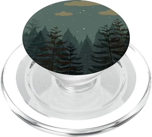 Miniatura 8 de Elegant Dark green PopSockets intercambiables con patrón verde bosque