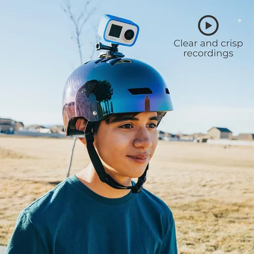 Miniatura 7 de Polaroid Cámara de acción WiFi de doble pantalla 4K 18mp, cámara Polaroid deportiva impermeable con batería recargable integrada y accesorios