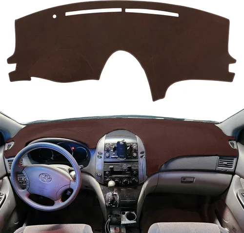 Miniatura 11 de Protector para tablero de automóvil Compatible con Toyota Sienna 2004 2005 2006 2007 2008 2009 2010 (Beige)