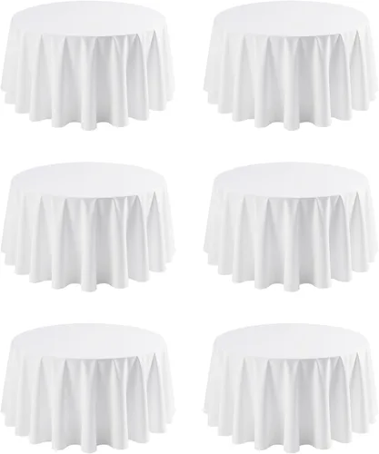 Miniatura 9 de Niuara Mantel de Mesa Rectangular Negro - Paquete de 6, 60" × 84" Mantel de Tela Lavable para Mesas de 5 Pies, Resistente a las Arrugas y a Prueba