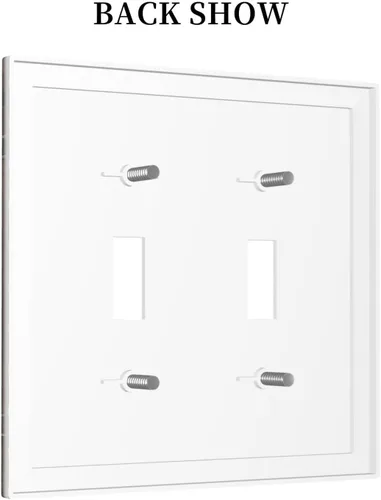 Miniatura 423 de Placa Decorativa de Pared de Granja Rústica con Cuerno de Madera para Puerta de Granero 1 Banda Duplex Cubiertas de Toma Eléctrica Soltera