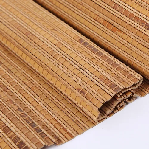 Miniatura 2 de Persianas romanas de bambú, sin cordón, de nogal personalizado, opacas, oscurecimiento de la habitación, persianas de madera tejida, persianas