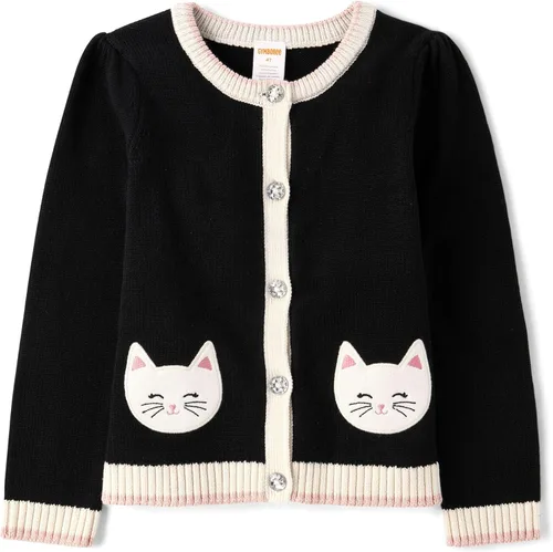 Miniatura 7 de Gymboree - Cárdigan de manga larga con botones frontales para bebés y niñas pequeñas Blanco