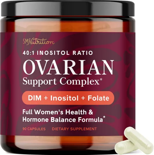 Apoyo ovárico para el equilibrio hormonal para mujeres | Ovulación saludable, ciclo menstrual y apoyo a la salud reproductiva | Suplemento DIM con