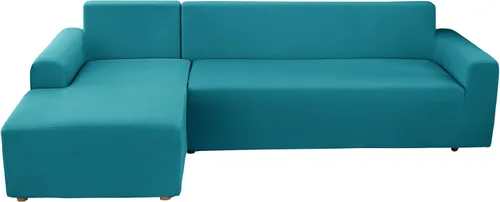 Miniatura 15 de Fundas de sofá modulares en forma de L, 2 fundas elásticas antideslizantes para sofá de 3 + 3 plazas, funda de sofá con fundas de almohada