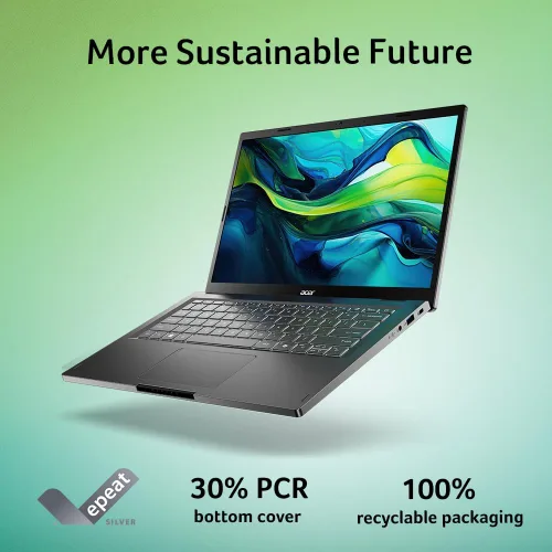 Miniatura 9 de acer Aspire 14 Laptop WUXGA 1920 x 1200 IPS de 14.0 pulgadas, procesador Intel Core 5 120U, gráficos Intel, LPDDR5 de 16 GB, SSD Gen4 de 512 GB