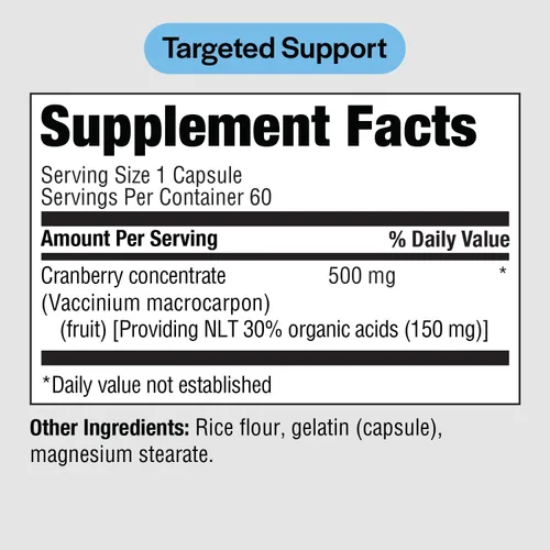 Miniatura 2 de PureFormulas Cranberry 500 mg – Apoya la salud de los riñones y del tracto urinario – Suplemento antioxidante para la protección inmune y la salud