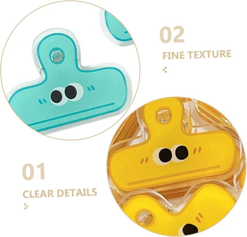 Miniatura 2 de NOLITOY Clip de ojo pequeño lindo carpeta bolsa de alimentos clips bolsa de café clips pequeños clips clips de papel clip plástico chica corazón