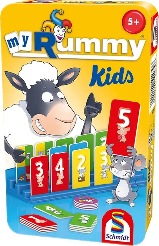 Miniatura 2 de Schmidt Juegos 51439 MyRummy Kids, Bring Me with Game in a Metal Tin, Colorido