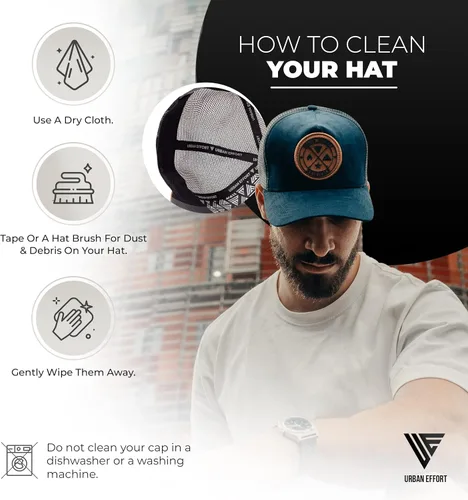 Miniatura 66 de Urban Effort Gorra trasera de malla, para hombres y mujeres, gorra de béisbol de 5 paneles, gran cierre a presión para caza y senderismo