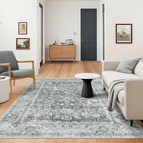 Miniatura 34 de Alfombras de área de 5 x 8 pies para dormitorio, alfombra lavable de 5 x 8, alfombra vintage grande, antideslizante, alfombra bohemia para sala