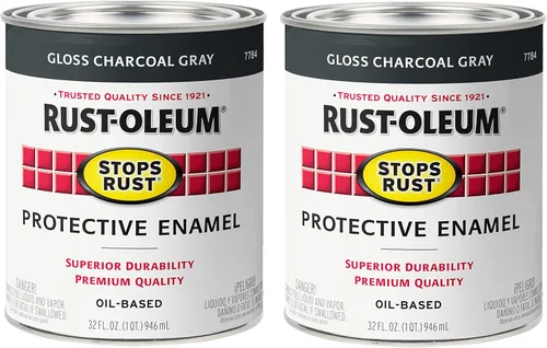 Miniatura 40 de Rust-Oleum 7765502 - Pintura anti-óxido para aplicación con brocha, cuarto de galón, color rojo real brillante, (paquete de 1)
