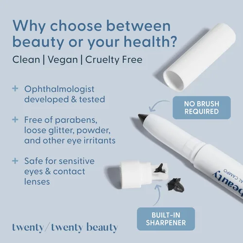 Miniatura 5 de twenty/twenty beauty Visionary - Lápiz de sombra de ojos en crema brillante, seguro para ojos sensibles, desarrollado por oftalmólogos, vegano, De
